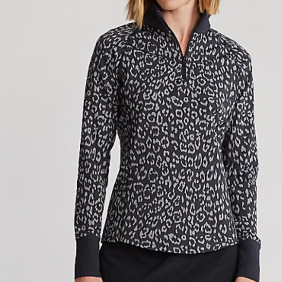 New w/tags! Ralph Lauren RLX PB Leopard zipper activewear sz XXS - Picture 3 of 12